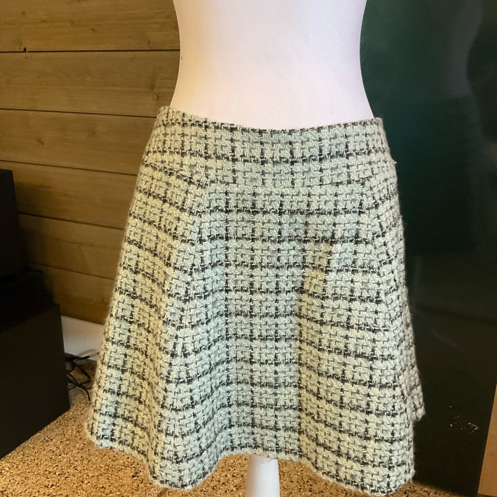 The Limited Black and Cream A-Line Skirt